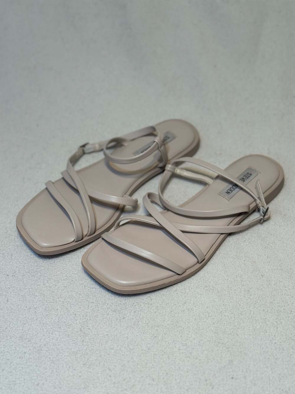 Steve Madden BIAS Strappy Square Toe Flat Sandals